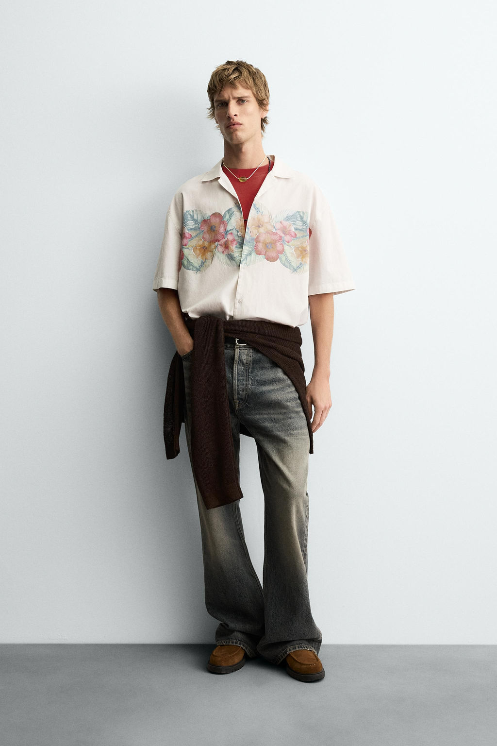 FLORAL PRINT SHIRT - Zara фото 8