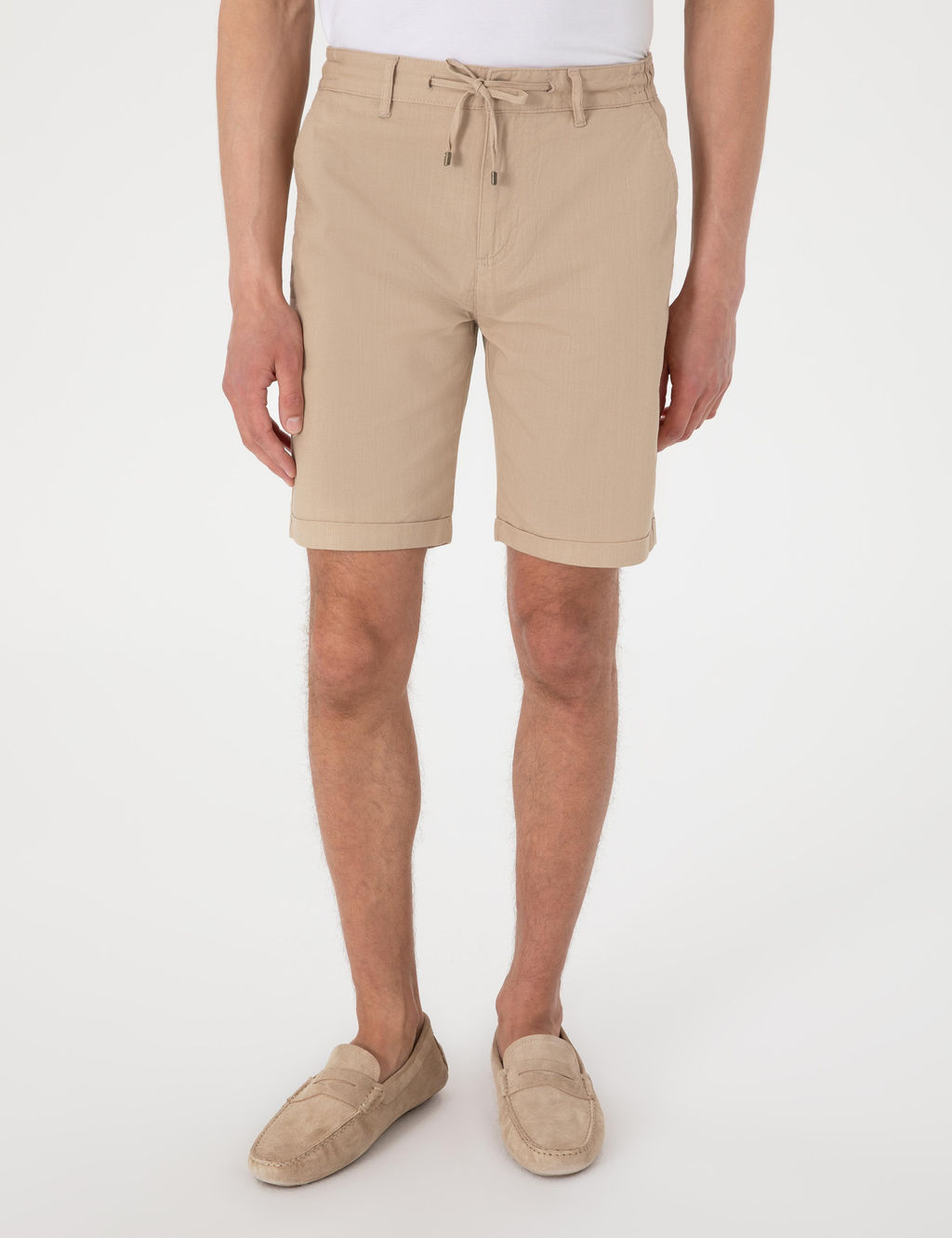 Bej Slim Fit Beli Lastikli Ba_c_kl_ Dokuma _ort - Pierre cardin фото 2
