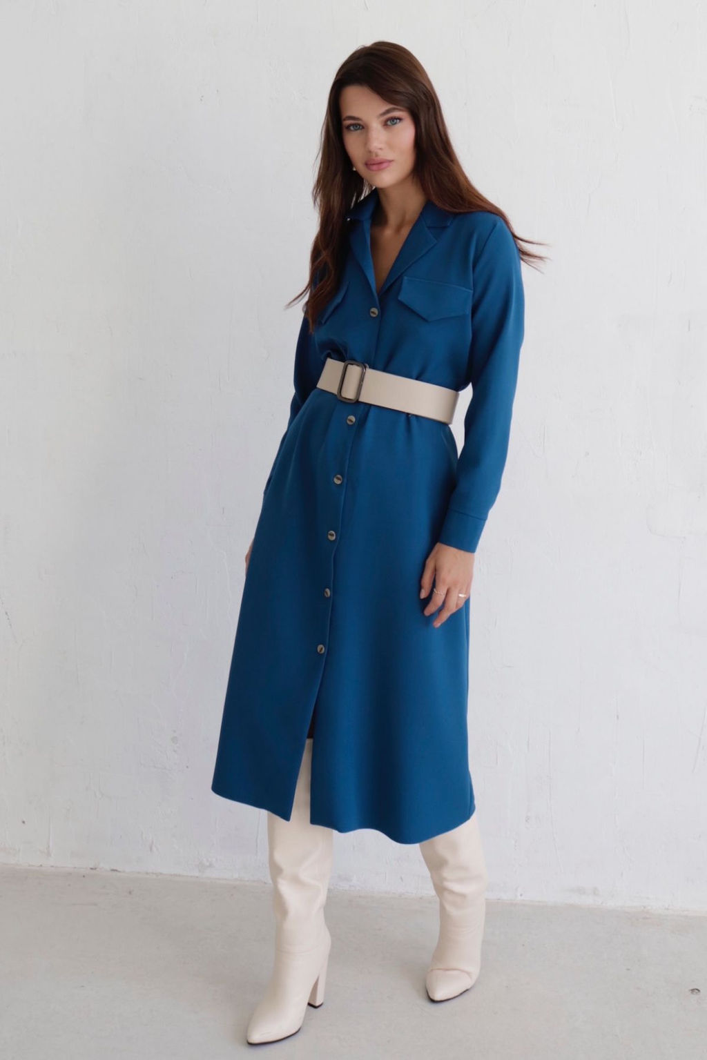 Платье-рубашка с английским воротником - Martichelli фото 10