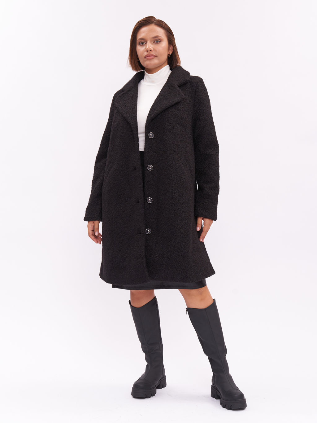 Пальто из букле ZPL13023BLK01 - Артесса фото 13