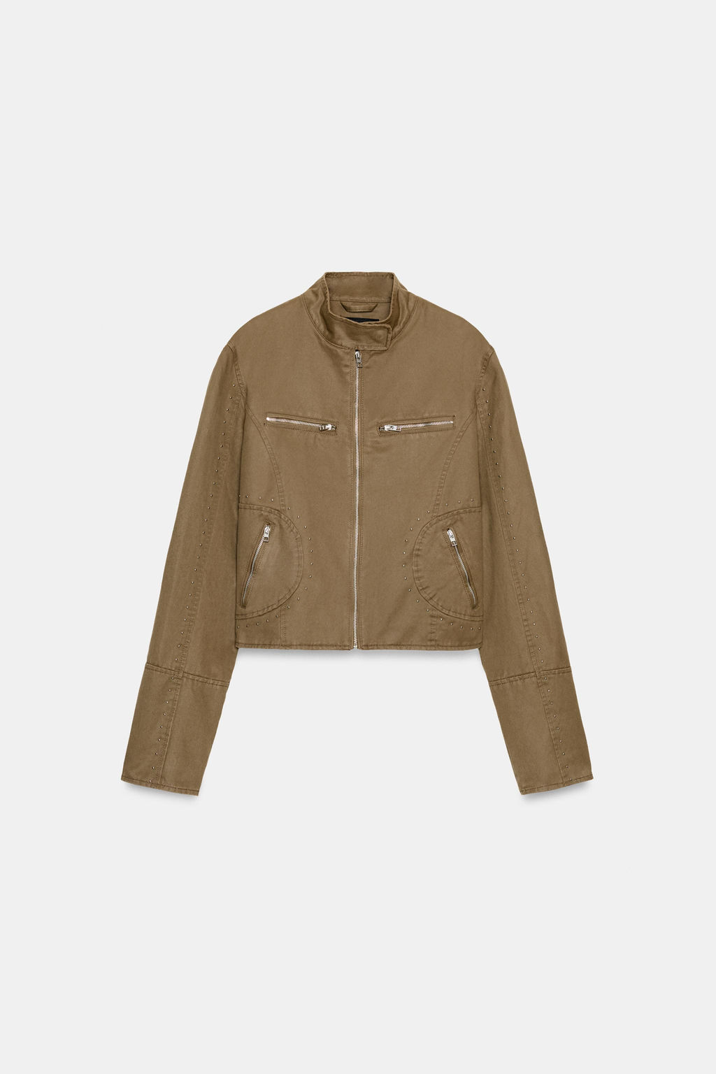 WASHED EFFECT STUDDED JACKET - Zara фото 12