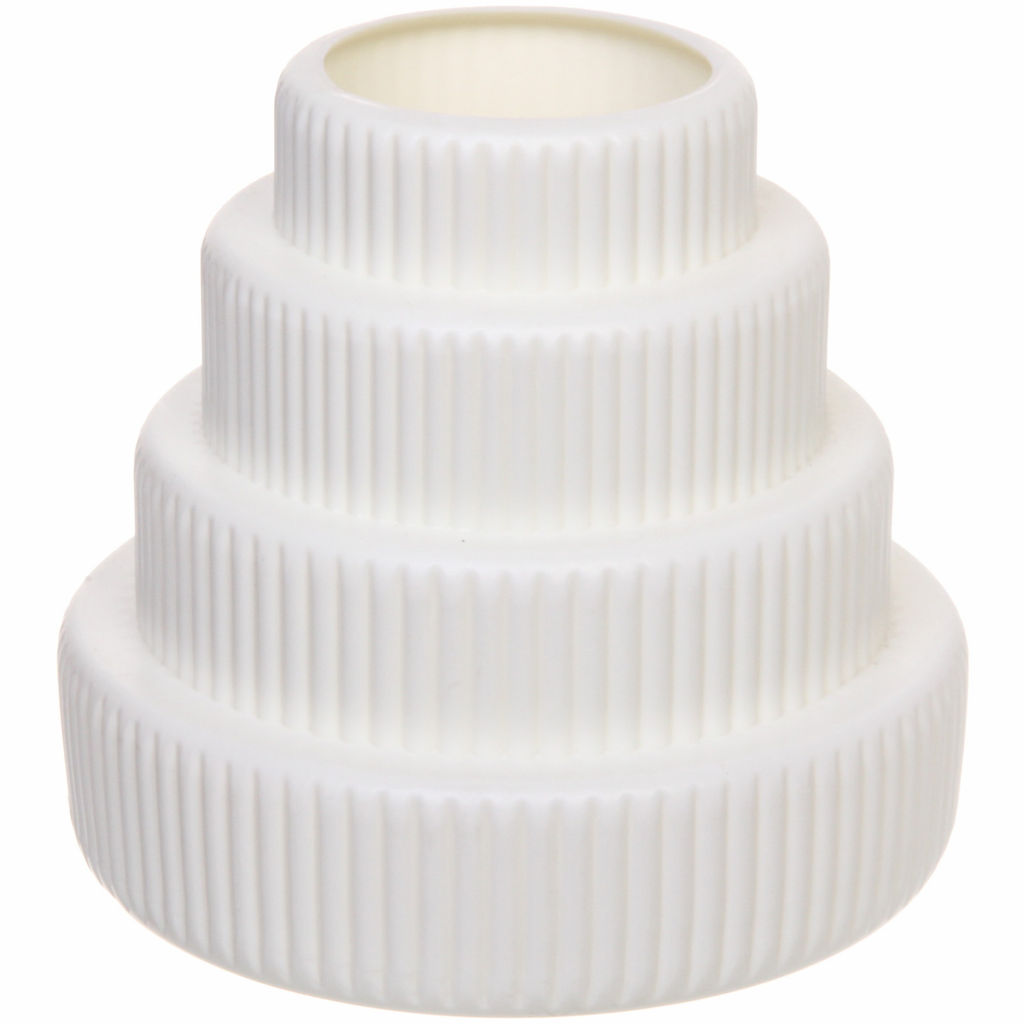 Цена за 4 шт. Ваза из пластика "Marlen-Пирамида" 0,5л 16*15*8,2см цвет белый