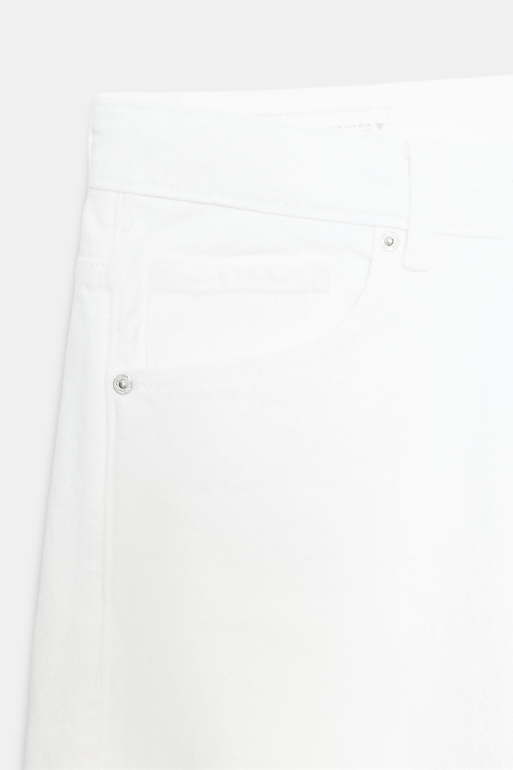 JEANS TRF BAGGY FOLDED TIRO MEDIO / Blanco - Zara фото 6