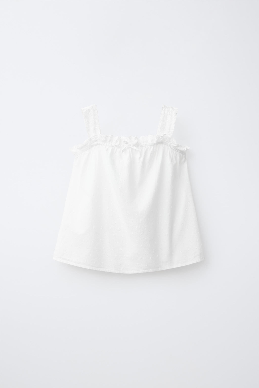 6-14 A?OS/ PIJAMA TIRANTES PLUMETI / Blanco - Zara фото 3