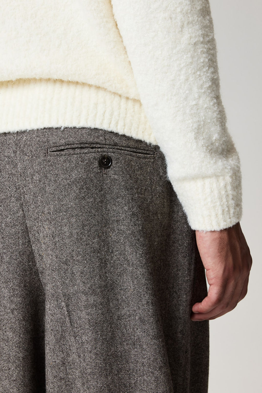 Pantalon en mezcla de lana Loose Fit - H&m фото 4