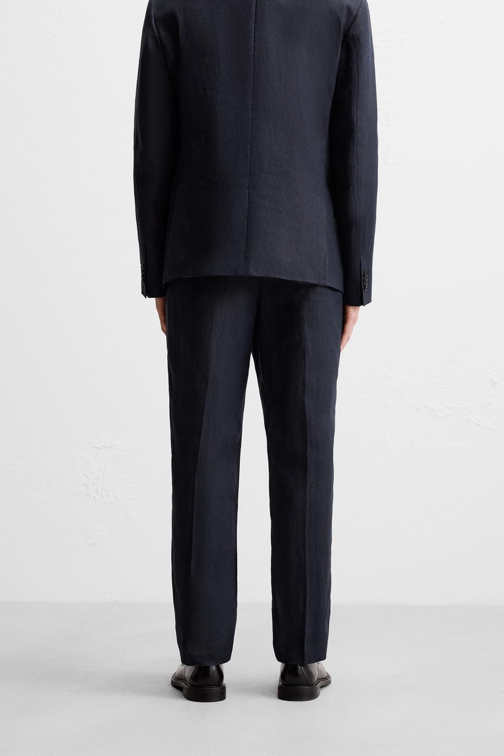 100% LINEN SUIT TROUSERS - Zara фото 10