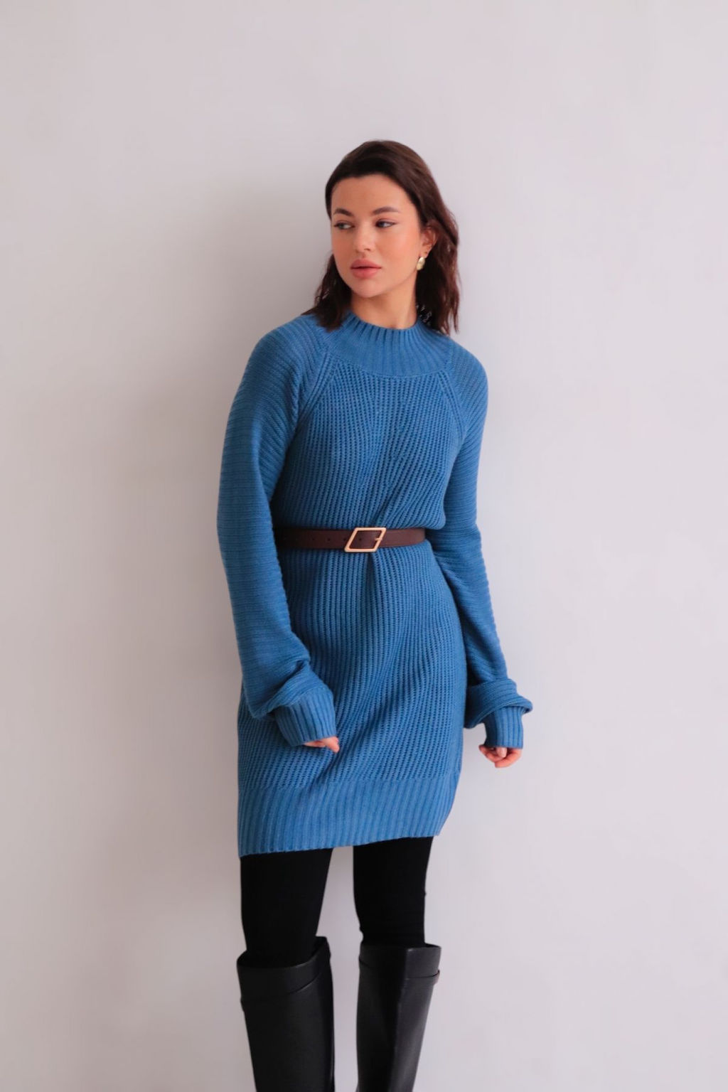 Martichelli Платье вязаное в цвете морской волны  фото 18