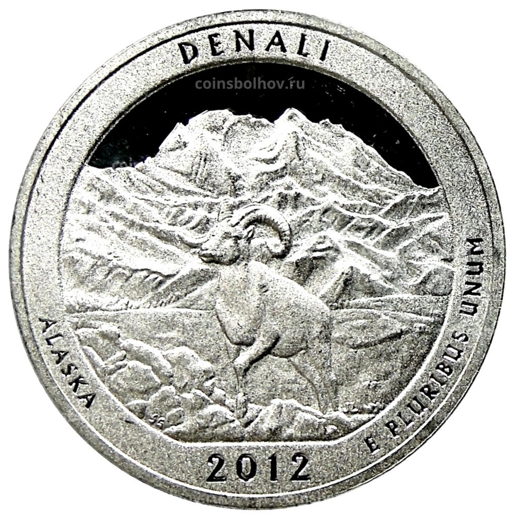 1/4 доллара (25 центов) 2012 года S США Национальные парки № 15  Денали