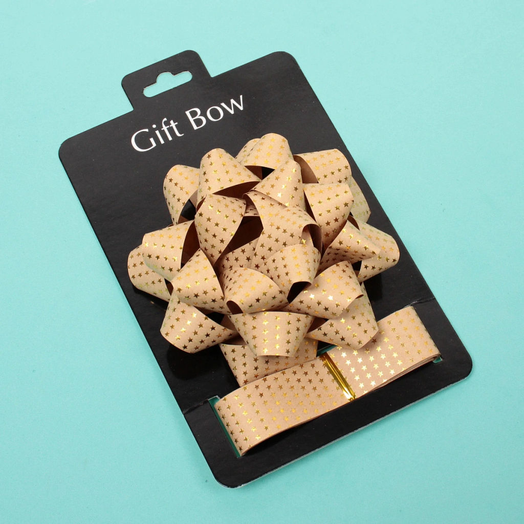 Цена за 2 шт. Набор для декорирования "Звездное небо" бант 2см, лента 2,5см (3м), Шампань/Золото