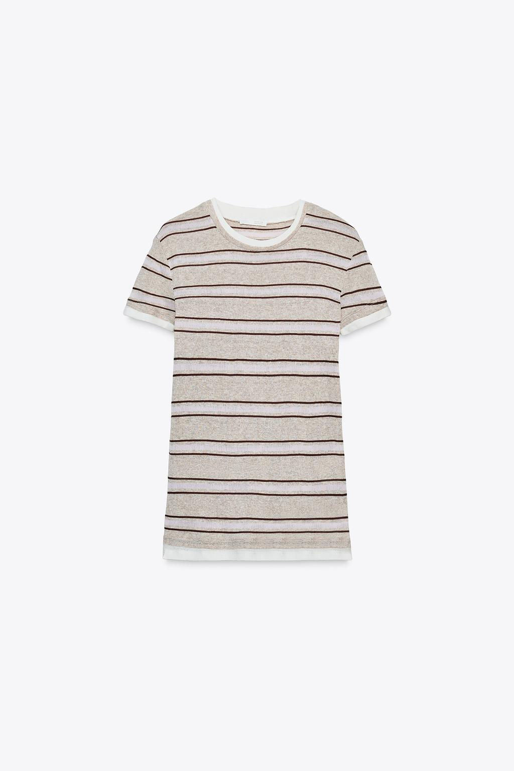 DOUBLE STRIPE T-SHIRT - Zara фото 5
