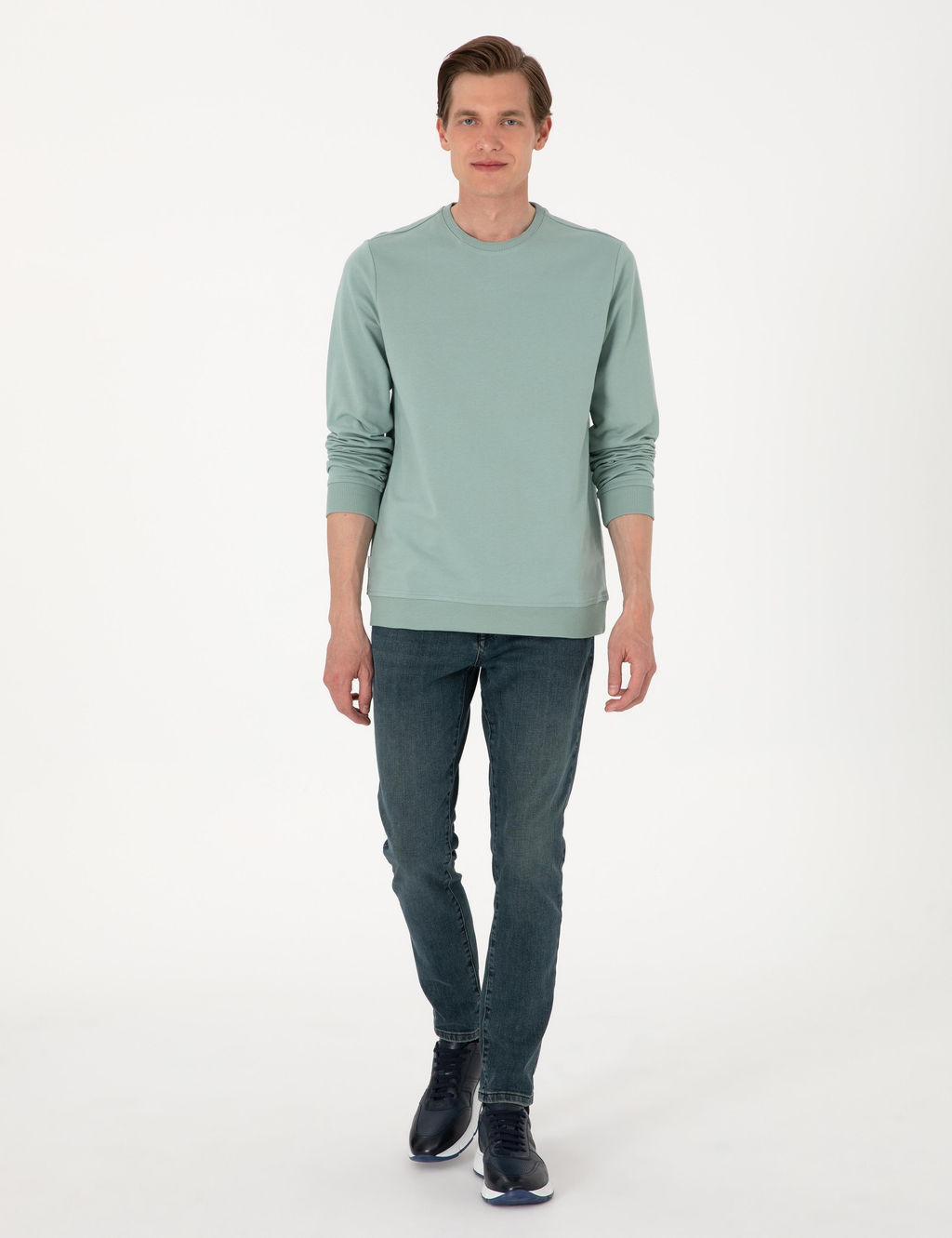 _a_la 2 _plik Regular Fit Bisiklet Yaka Basic Sweatshirt - Pierre cardin фото 4