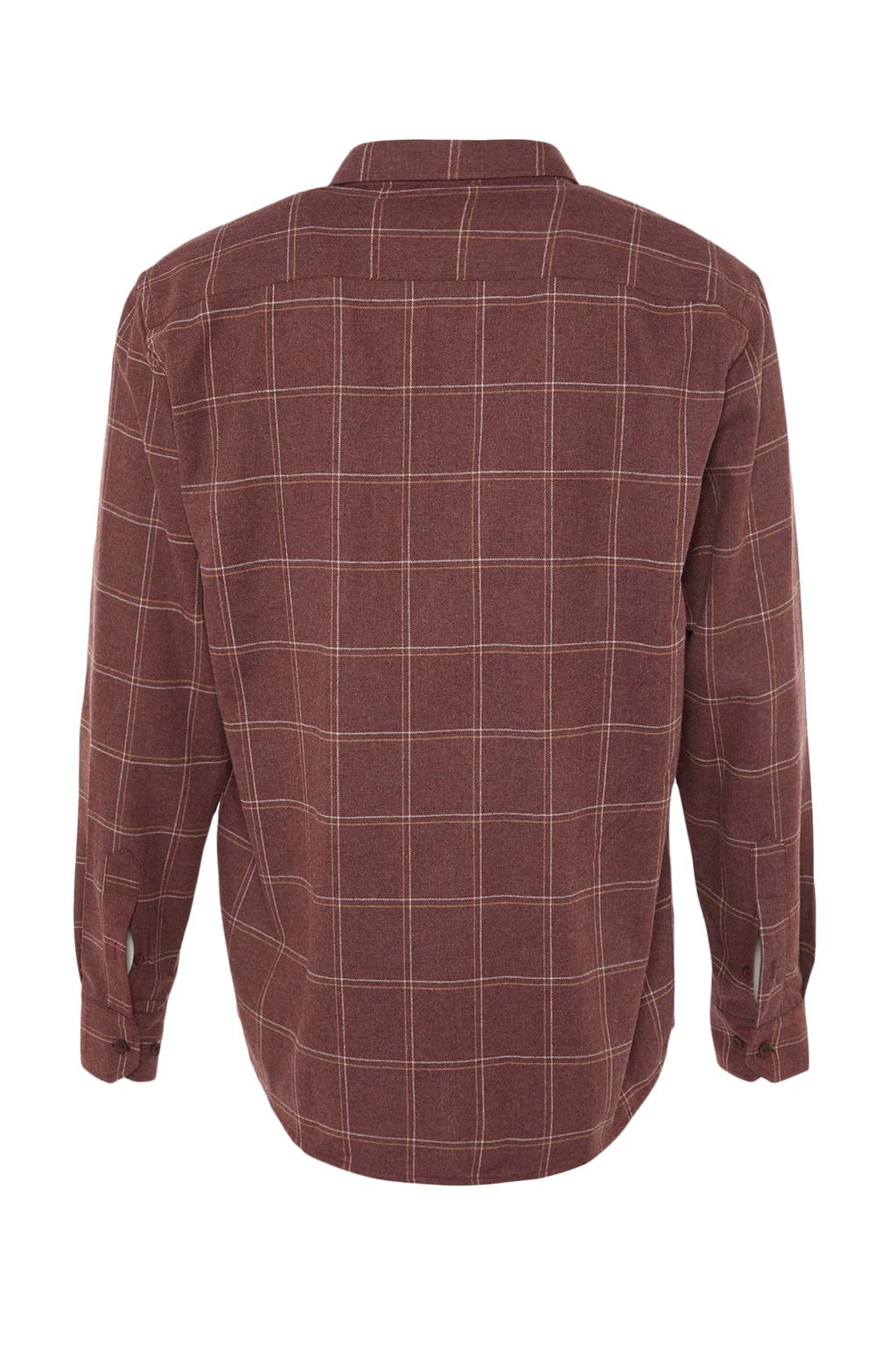 TRENDYOL MAN Bordo Regular Fit Tek Cepli K?sl?k Oduncu Kareli Gomlek TMNAW21GO0422 - Trendyolmilla фото 8