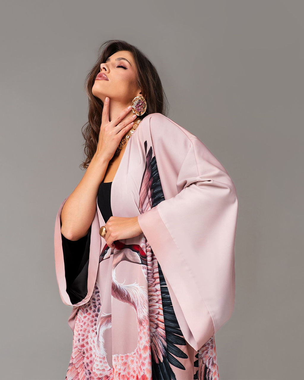 авторское мегаэффектное Японский шёлк / Армани-шёлк кимоно - Sahar art lab фото 9