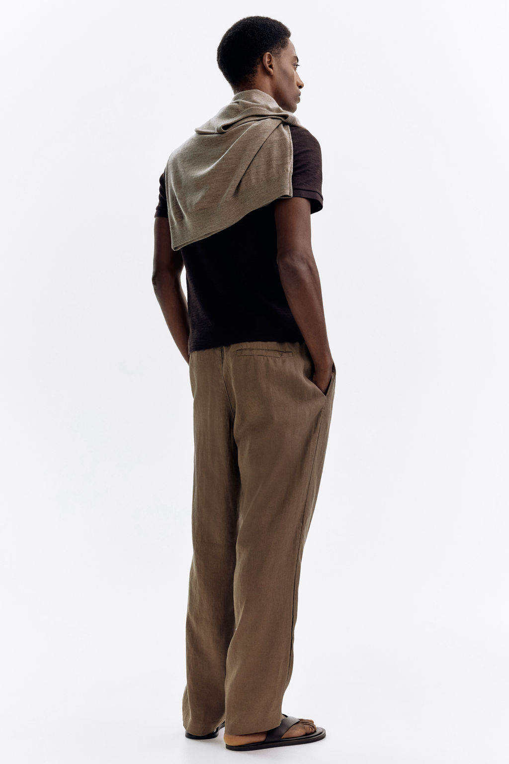 Pantal?n de lino Regular Fit - H&m фото 10