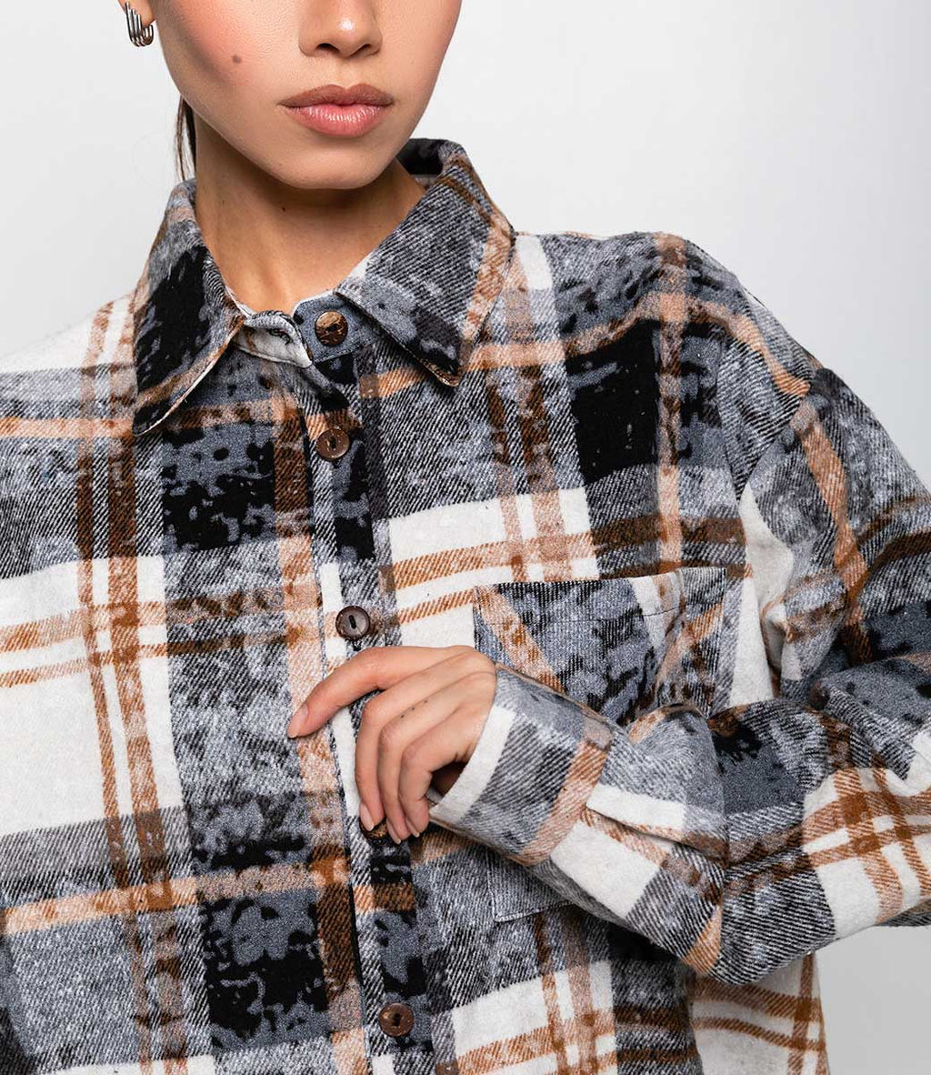 Рубашка #БШ2918, серый - Dommod фото 5