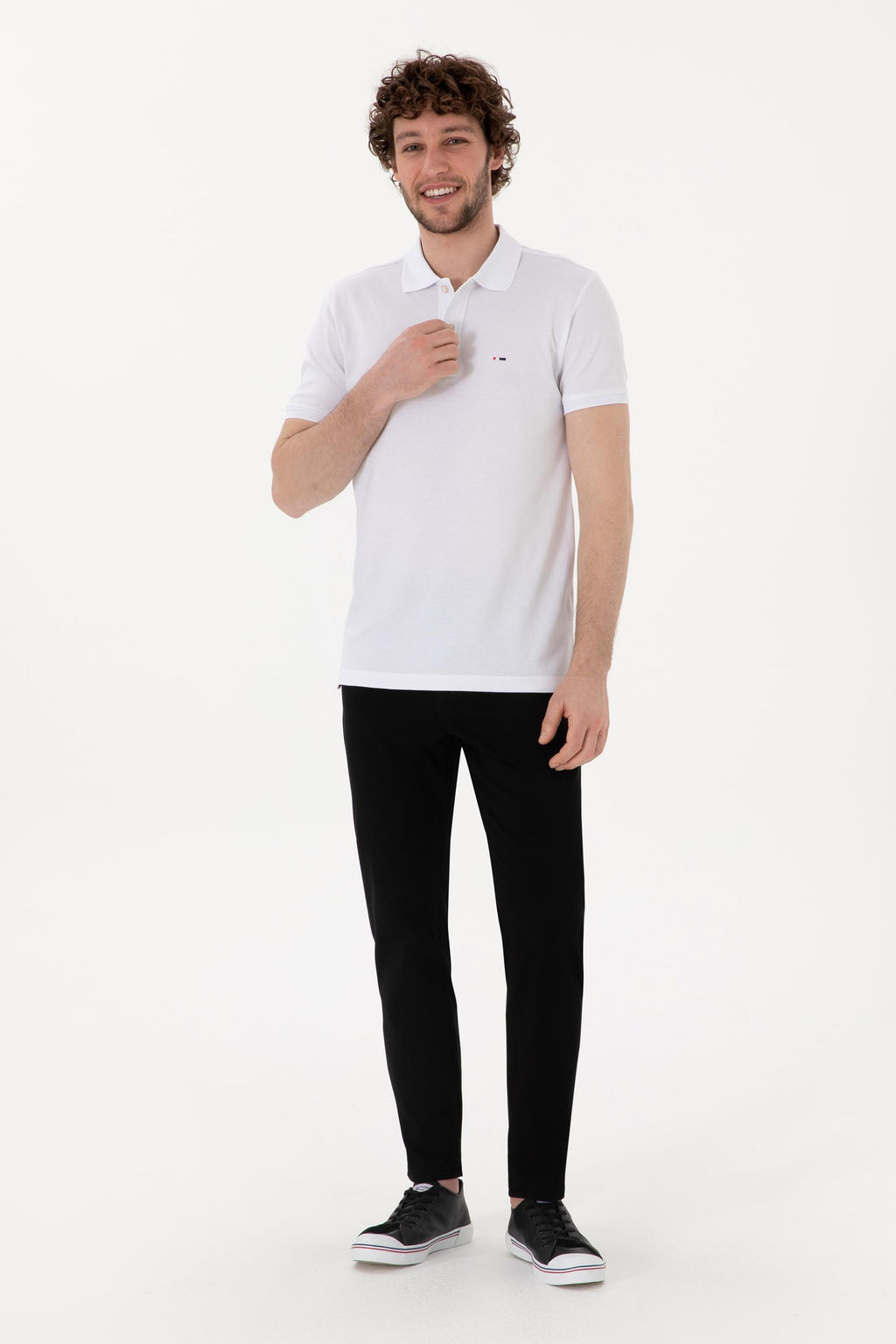 Erkek Slim Fit Polo Yaka Beyaz Basic Ti__rt Sepette S_rpriz _ndirim - U.s. polo assn фото 4