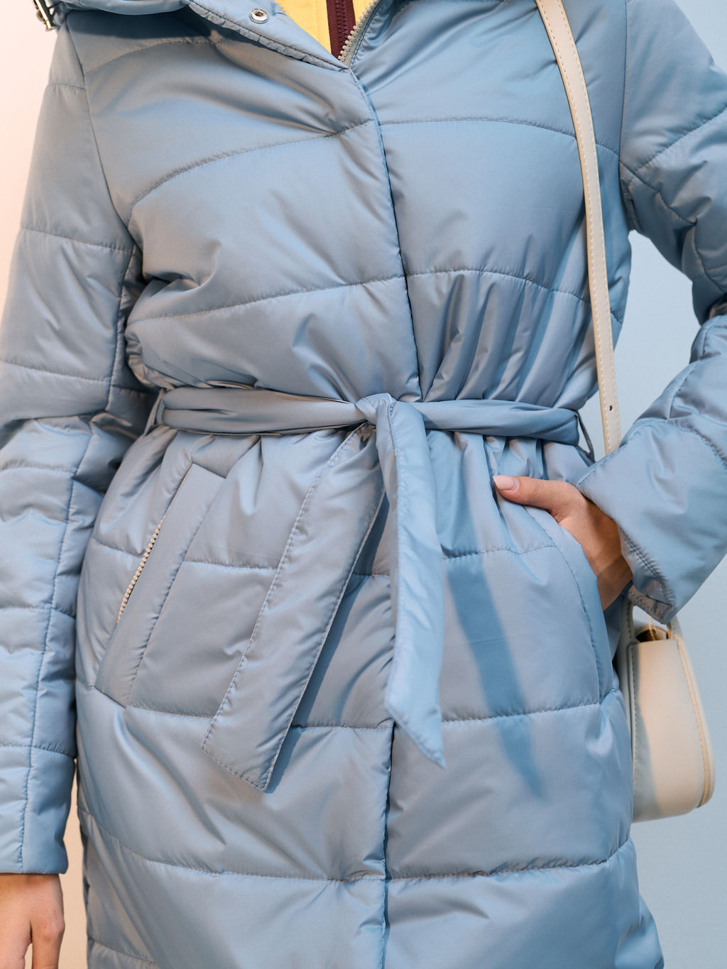 Пальто демисезонная "Анель" голубой