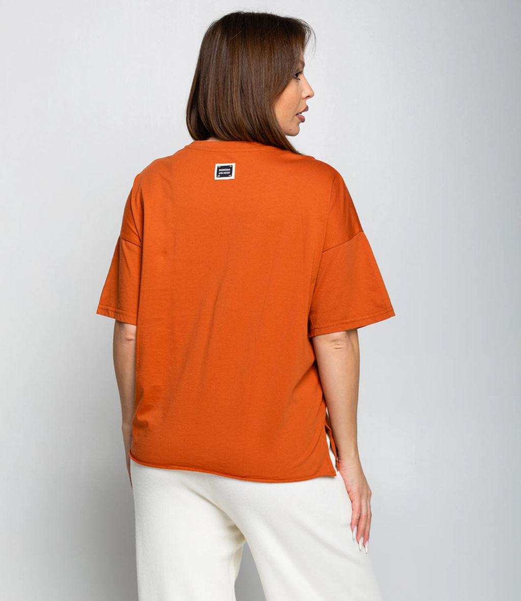 Футболка #КТ1612 (1), терракотовый - Dommod фото 3