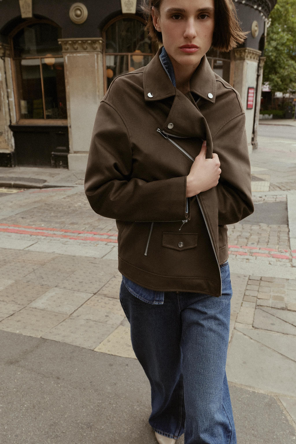 FAUX SUEDE BIKER JACKET - Zara фото 2