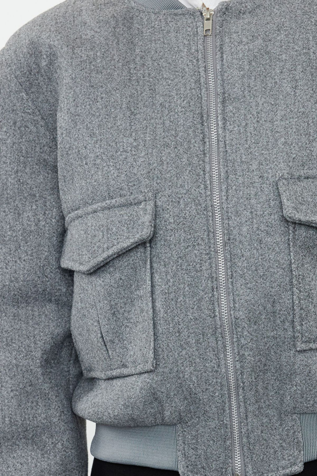 TRENDYOLMILLA Koyu Vizon Regular Kal?p Orme Kase Bomber Ceket Mont TWOAW25MO00085 фото 11