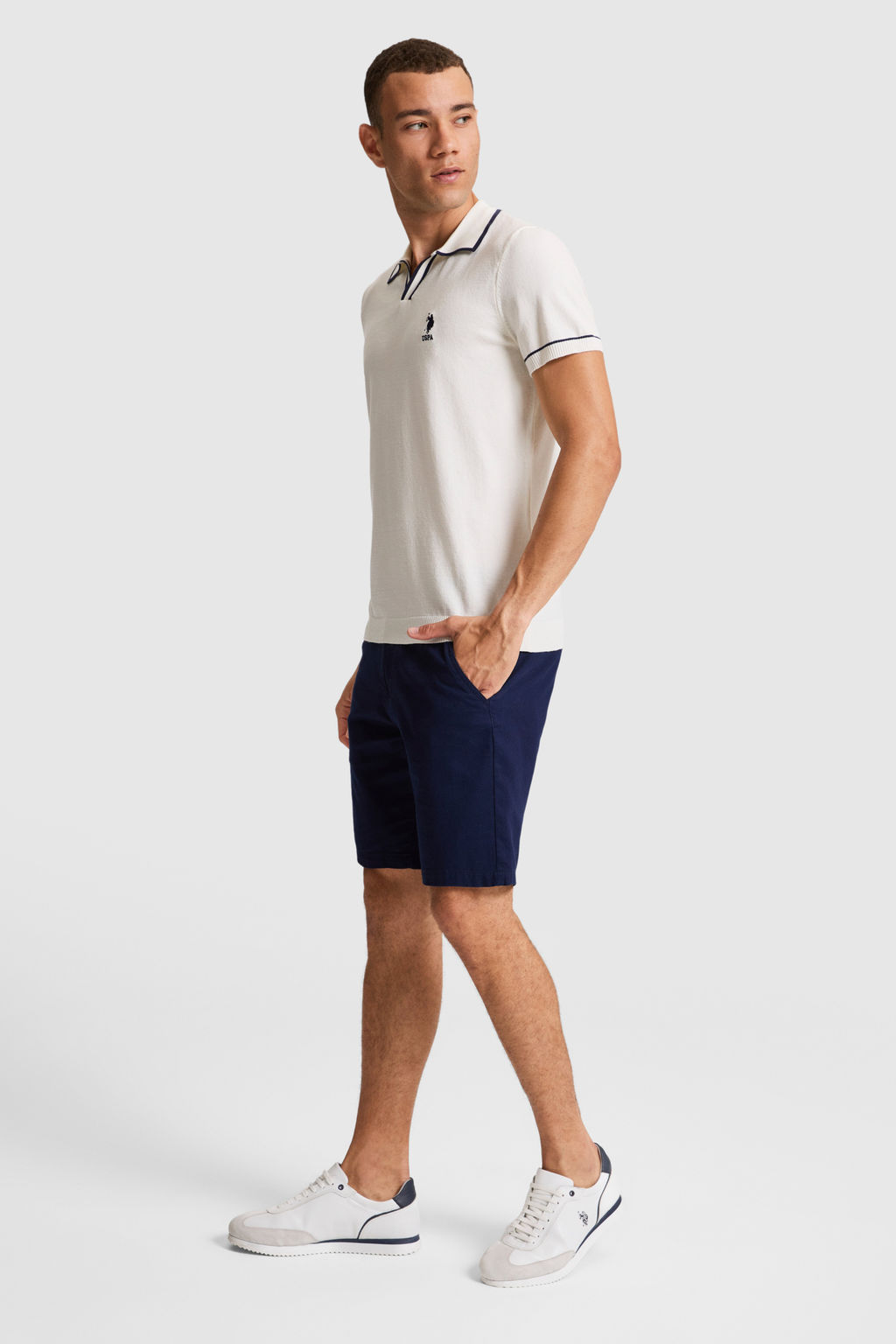 Erkek Krem Slim Fit Polo Yaka Triko TiЕГrt - U.s. polo assn фото 4