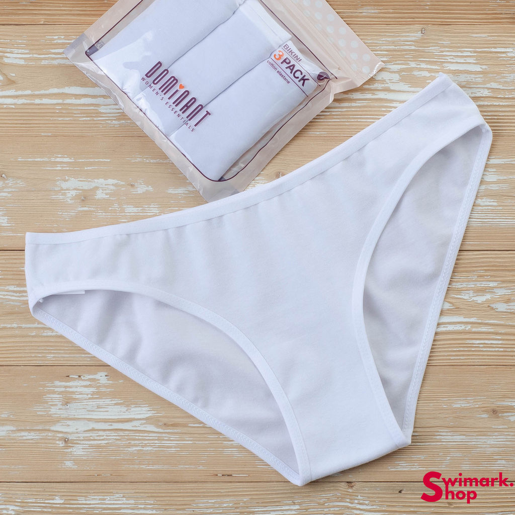 Трусики женские бикини белые 35000-519 WHITE, BIKINI, 3 шт. в уп.