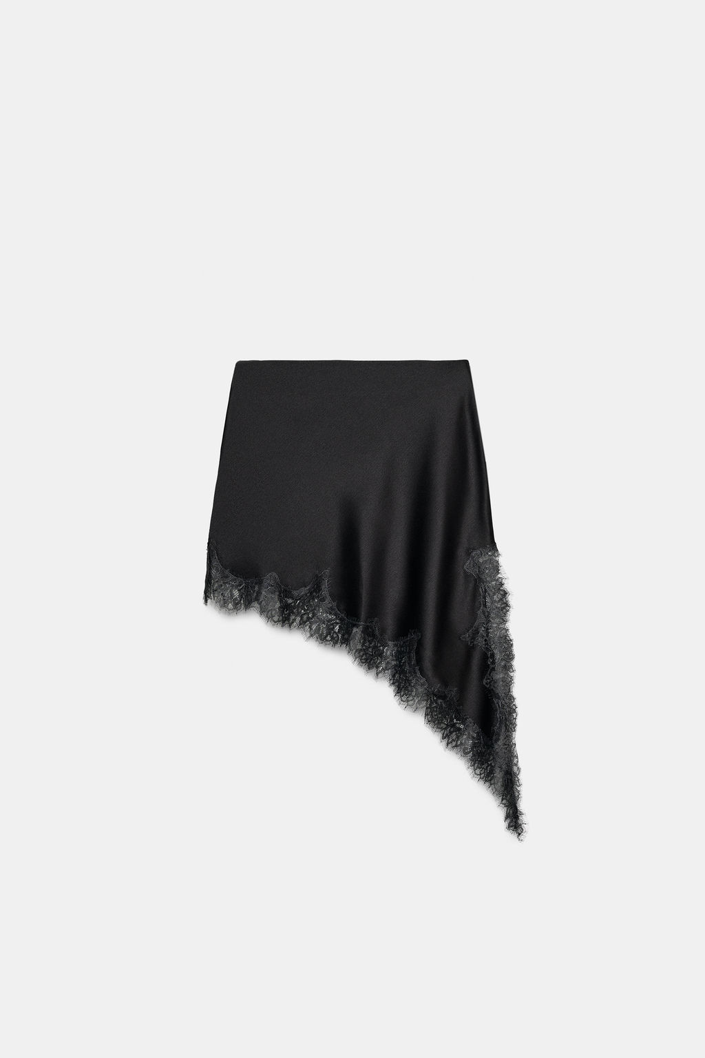 ZW COLLECTION SATIN LACE SKIRT - Zara фото 5