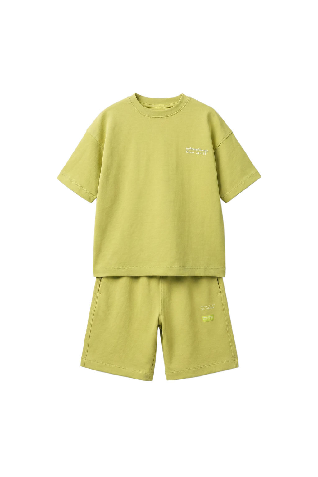 CONJUNTO CAMISETA Y BERMUDA INTERLOCK / Pistacho