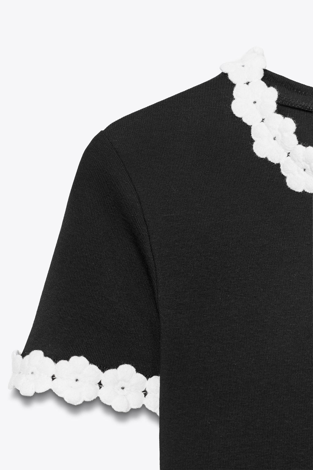 FLOWER DETAIL T-SHIRT - Zara фото 6
