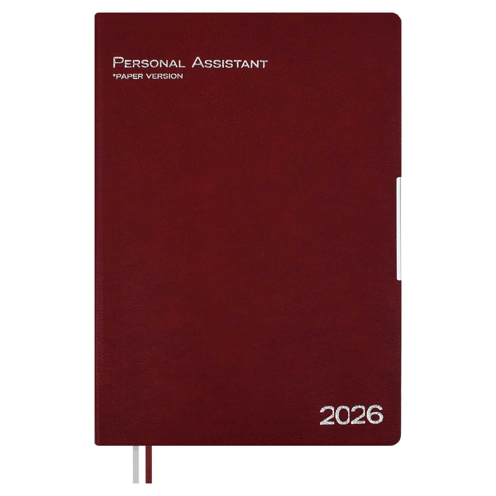 Ежедневник датированный 2026 ESCALADA, А4, 120 л., арт. 70207/ 10 ШЕВРЕТ ГЛОСС БОРДОВЫЙ