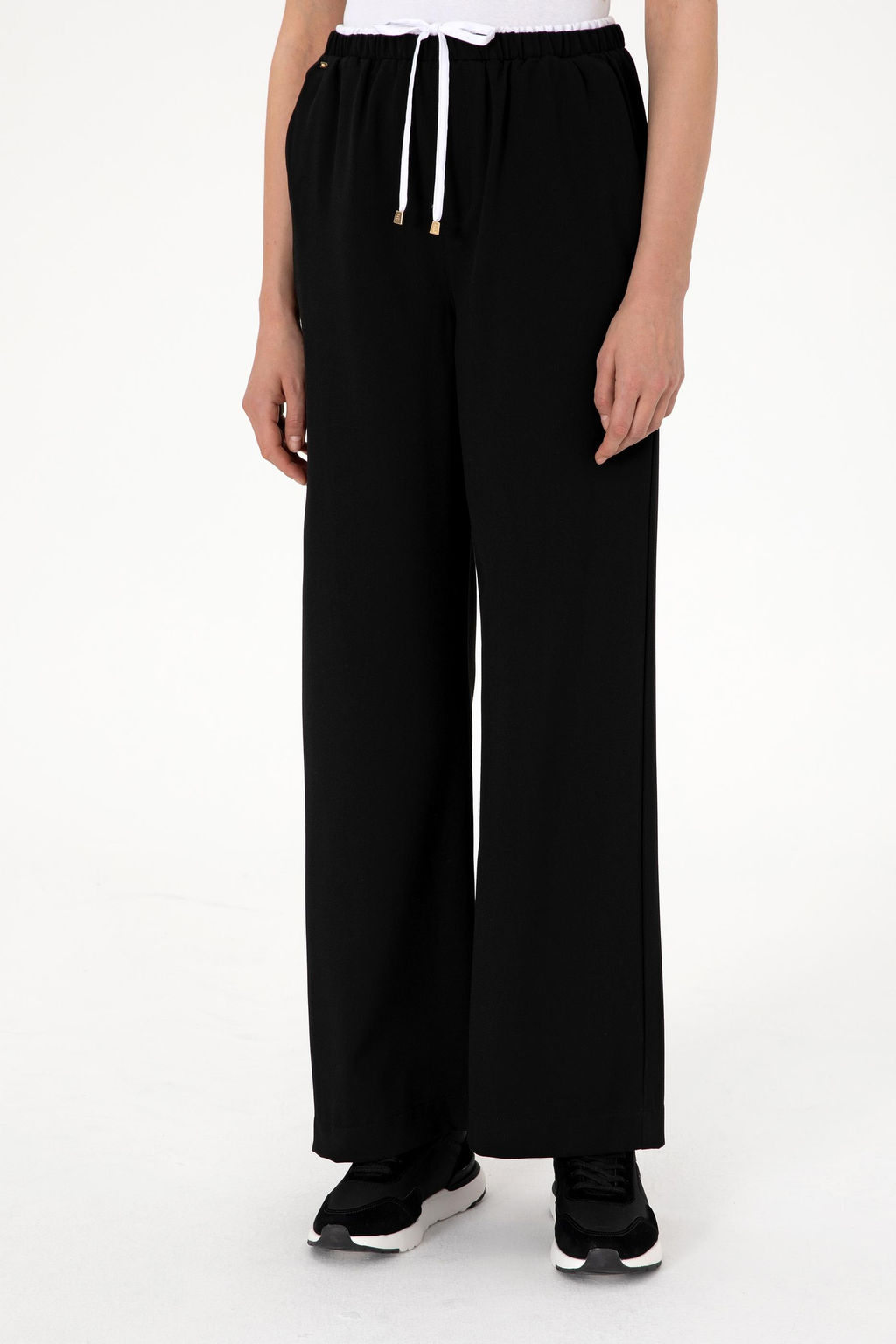 Kad_n Siyah Bel Detayl_ Loose Fit Kanvas Pantolon Sepette S_rpriz _ndirim - U.s. polo assn фото 2