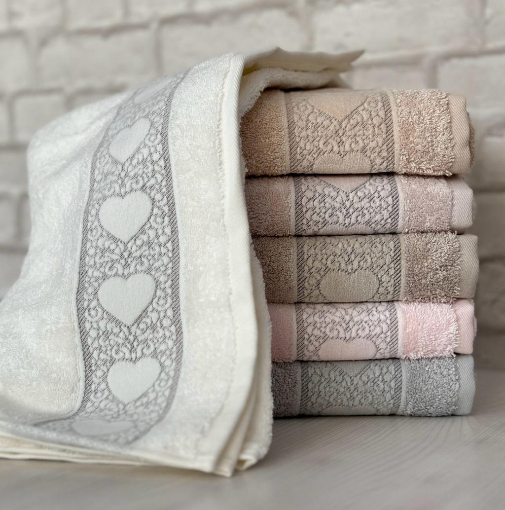 Цена за 1 ш Полотенце Pupilla LOVE (6 шт.) бамбук (50*90)