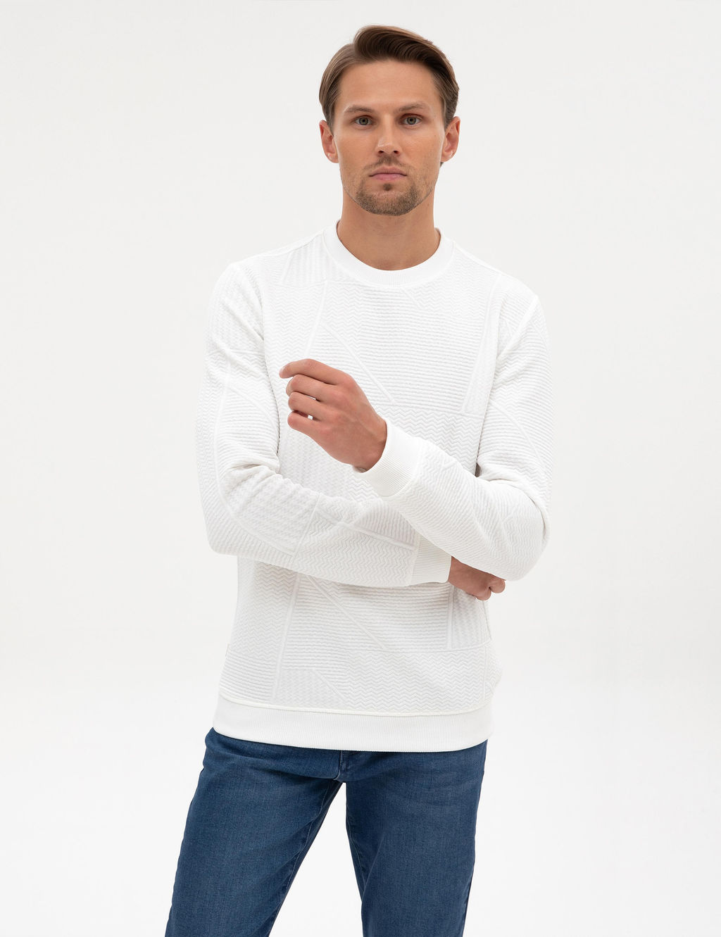 Ekru Regular Fit Sweatshirt - Pierre cardin фото 3