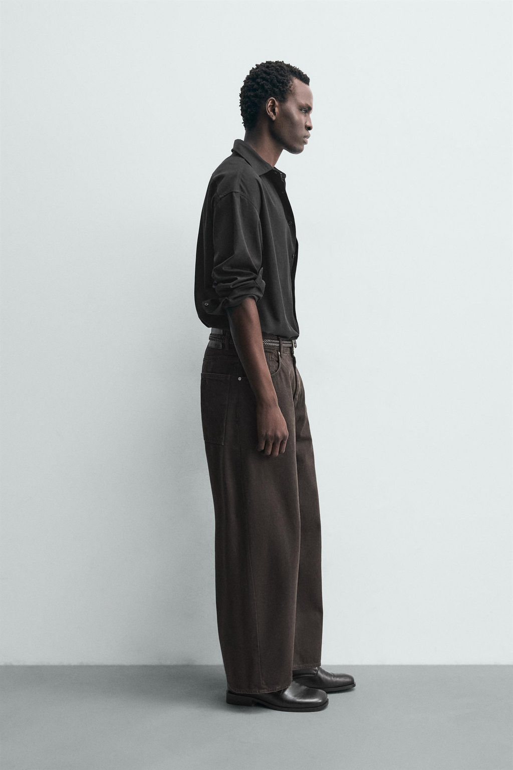 JEANS WIDE FIT / Marr?n - Zara фото 4