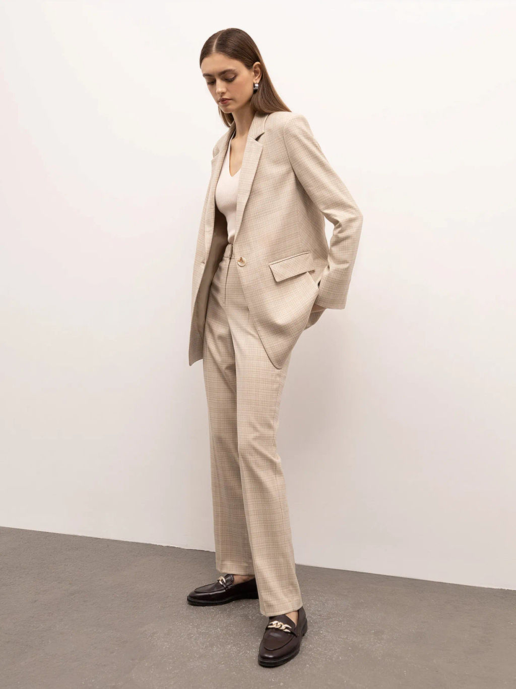 Жакет в клетку - Emka фото 4