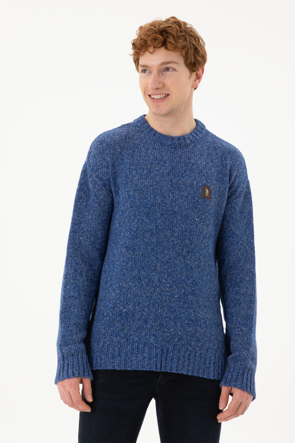 Мужской свитер Saks меланжевого цвета - U.s. polo assn фото 10