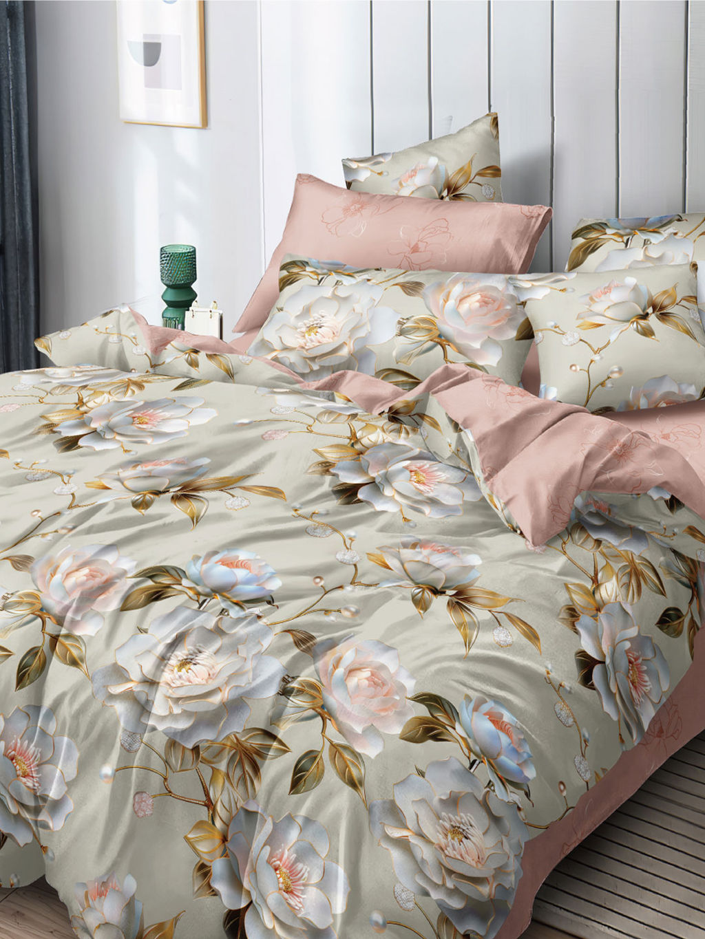 Постельное белье поплин эксклюзив - Мариэль 1.5 сп. (нав.70х70)