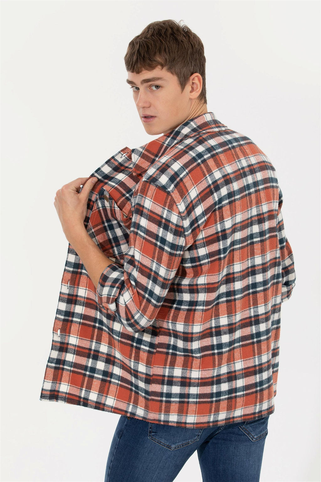 Мужская красная джинсовая рубашка Lumberjack Неожиданная скидка в корзине - U.s. polo assn фото 3