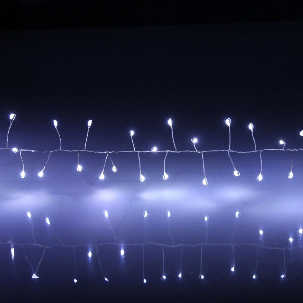 Гирлянда для дома 2,0 м 150 ламп LED "Мишура", IP-40, Белый