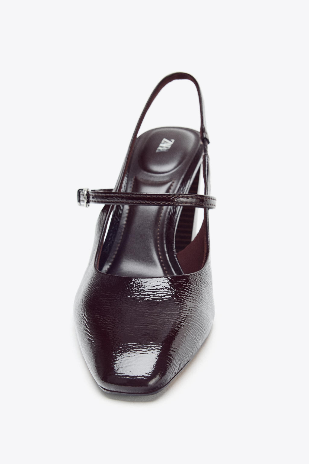 FAUX PATENT MARY JANE SLINGBACK HEELS - Zara фото 4