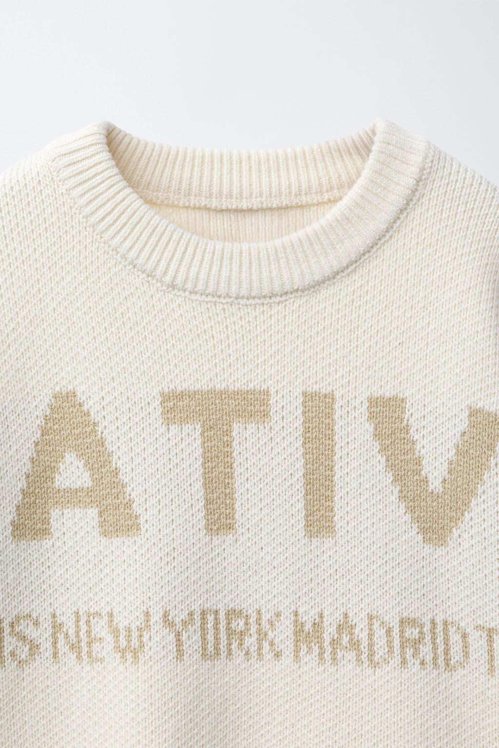 JACQUARD KNIT JUMPER WITH SLOGAN - Zara фото 3