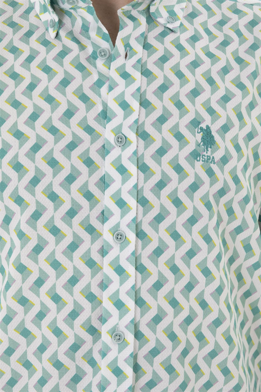 Мужская мятная рубашка с длинным рукавом - U.s. polo assn фото 7