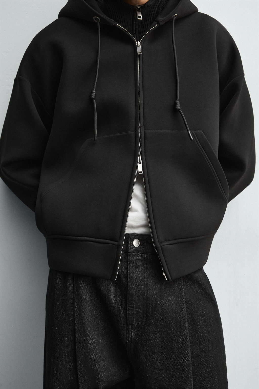 NEOPRENE-EFFECT HOODIE - Zara фото 21
