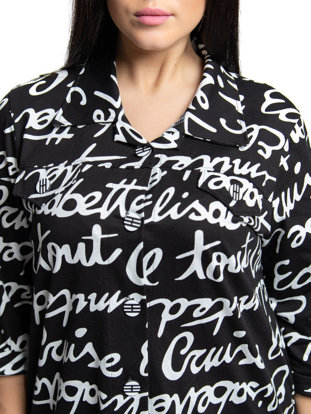 445 Туника "Буквы на черном"