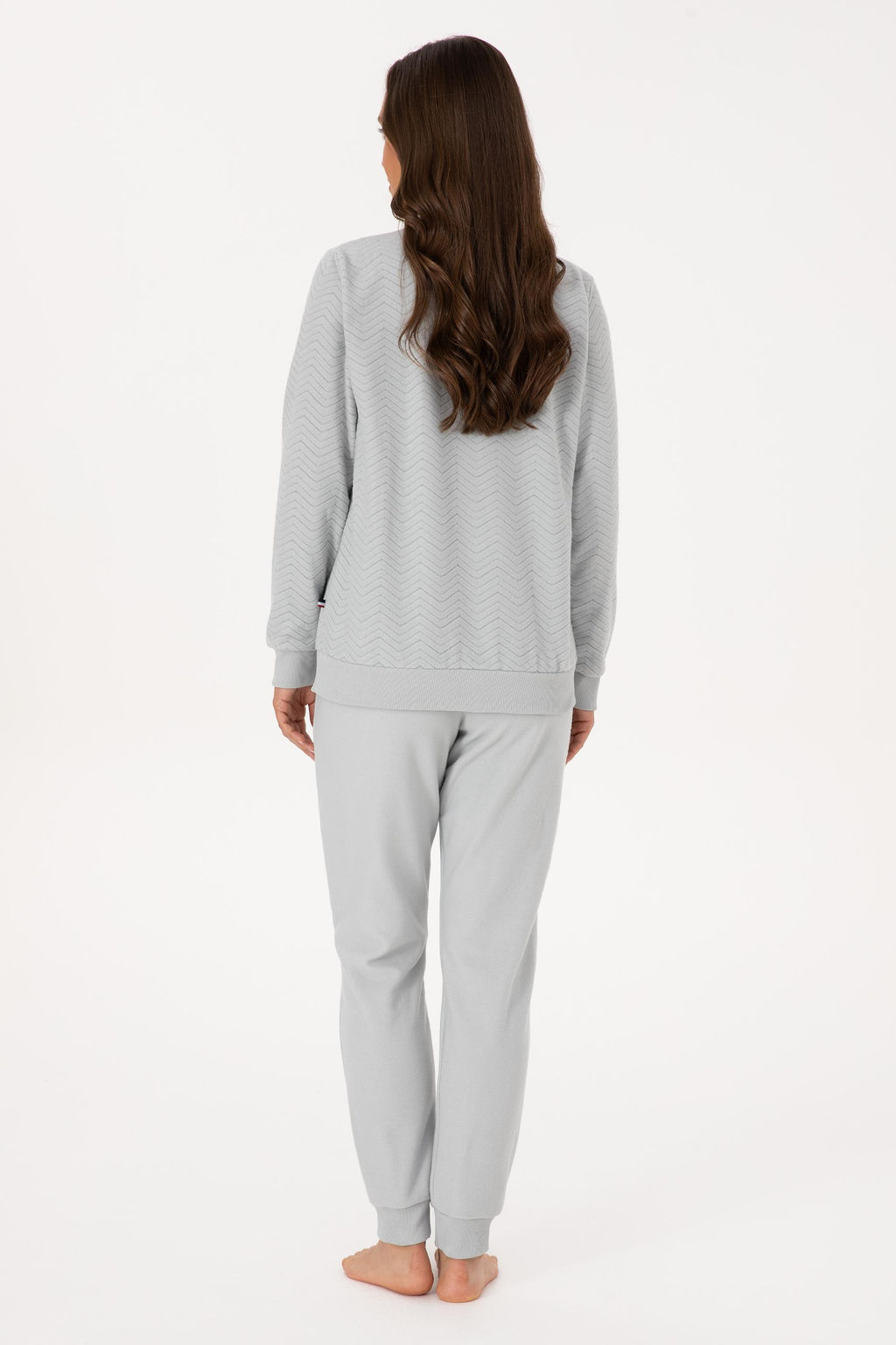 Kad_n Gri Melanj Pijama Tak_m_ - U.s. polo assn фото 5
