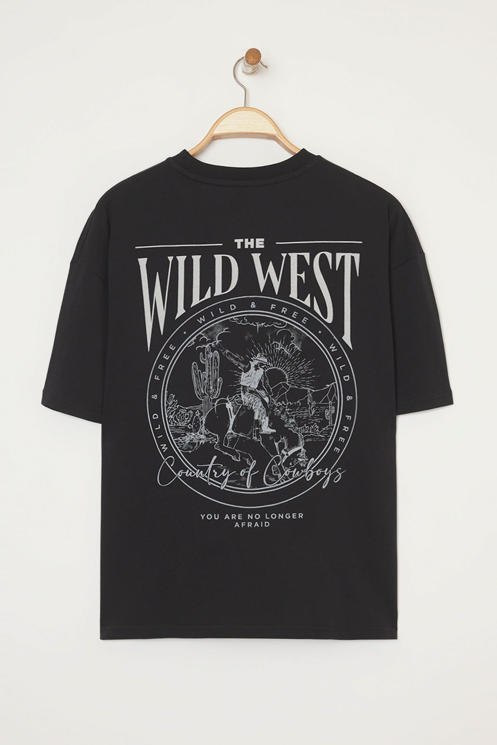 TRENDYOL MAN Buyuk Beden Siyah Oversize/Genis Kesim %100 Pamuklu T-Shirt TMNSS25BF00008 - Trendyolmilla фото 3