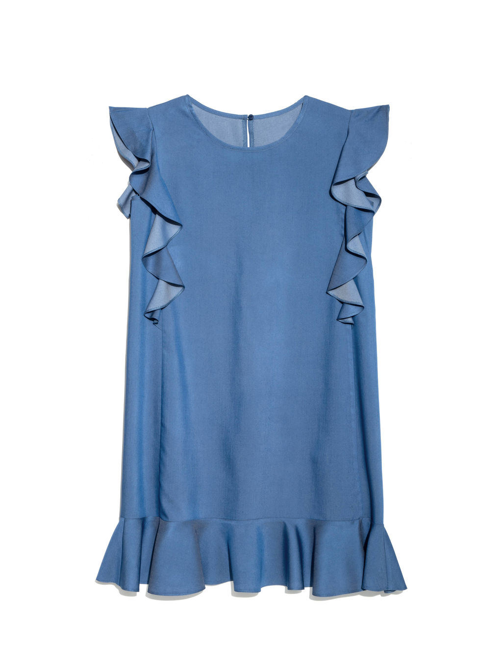 CONTE Джинсовое платье А-силуэта с воланами LPL 905 light denim light denim