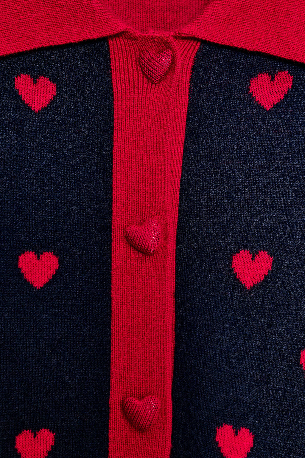JACQUARD KNIT CARDIGAN WITH HEARTS - Zara фото 6