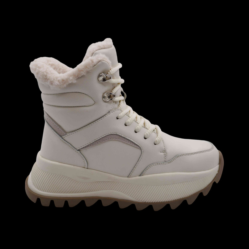 Ботинки на меху В127 бежевые