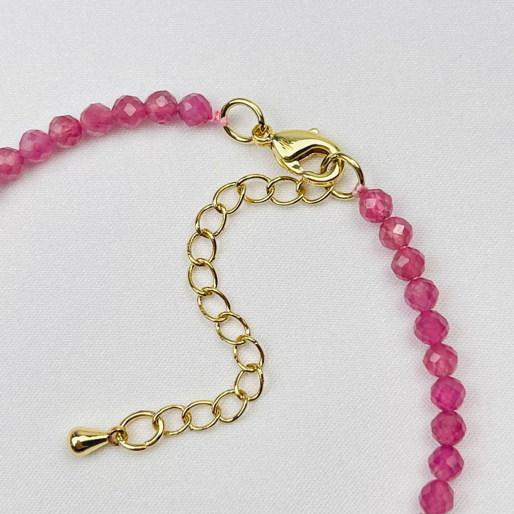 Браслет из розового Турмалина 17 см +